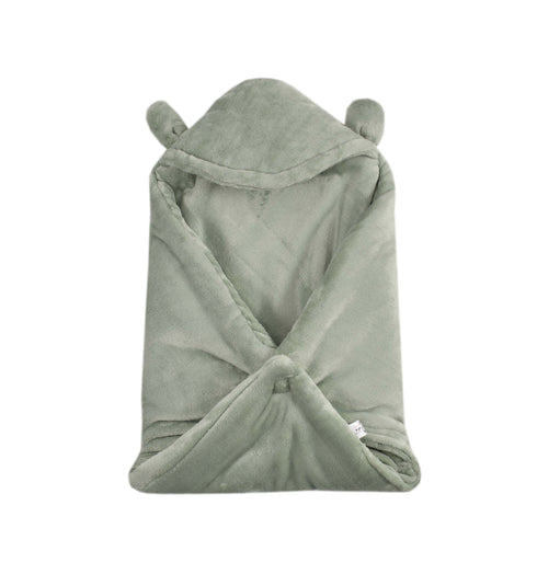 Florida All Season Hooded Baby Blanket Swaddler Wrapper Flannel Soft and Comfortable for New Born Babies - Grey