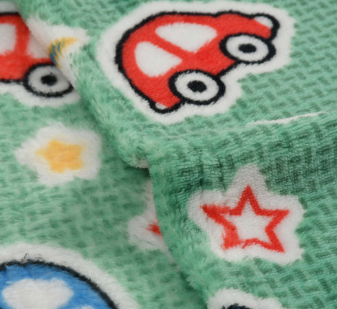Florida All Season AC Baby Blanket Swaddler Wrapper Flannel Soft and Comfortable for 0-5 Years Babies with Car Print - Green