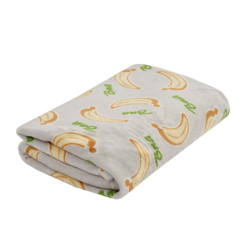 Florida All Season AC Baby Blanket Swaddler Wrapper Flannel Soft and Comfortable for 0-5 Years Babies with Banana Print - Grey