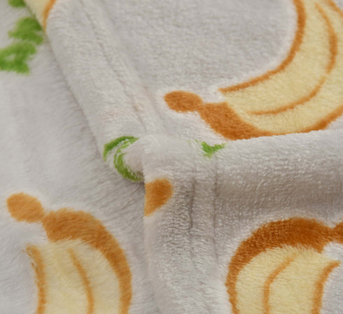 Florida All Season AC Baby Blanket Swaddler Wrapper Flannel Soft and Comfortable for 0-5 Years Babies with Banana Print - Grey