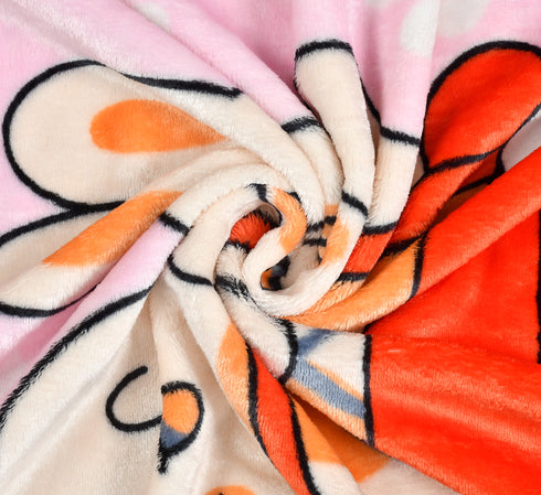 Florida All Season AC Baby Blanket Swaddler Wrapper Flannel Soft and Comfortable for New Born Babies with Adorable Prints and Designs Pink