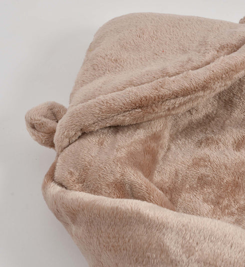 Florida All Season Hooded Baby Blanket Swaddler Wrapper Flannel Soft and Comfortable for New Born Babies - Brown