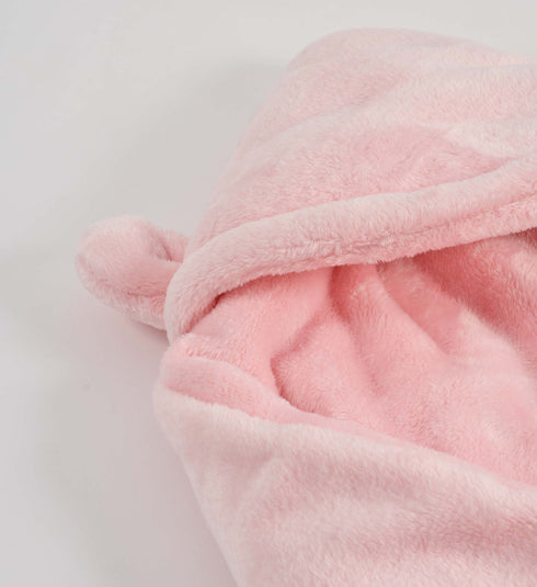 Florida All Season Hooded Baby Blanket Swaddler Wrapper Flannel Soft and Comfortable for New Born Babies - Pink