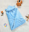 Florida All Season Hooded Baby Blanket Swaddler Wrapper Flannel Soft and Comfortable for New Born Babies - Sky Blue