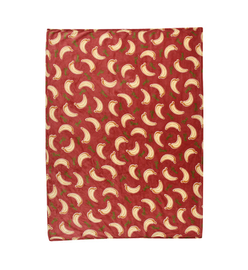 Florida All Season AC Baby Blanket Swaddler Wrapper Flannel Soft and Comfortable for 0-5 Years Babies with Banana Print - Rust