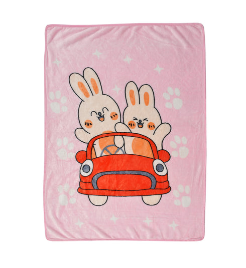 Florida All Season AC Baby Blanket Swaddler Wrapper Flannel Soft and Comfortable for New Born Babies with Adorable Prints and Designs Pink