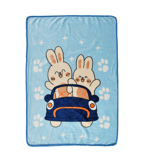 Florida All Season AC Baby Blanket Swaddler Wrapper Flannel Soft and Comfortable for New Born Babies with Adorable Prints and Designs Blue