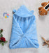 Florida All Season Hooded Baby Blanket Swaddler Wrapper Flannel Soft and Comfortable for New Born Babies - Sky Blue