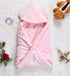 Florida All Season Hooded Baby Blanket Swaddler Wrapper Flannel Soft and Comfortable for New Born Babies - Pink