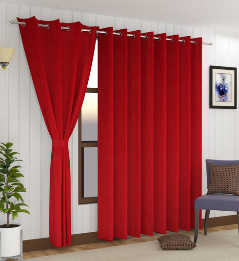 Hamilton Curtain by Florida - Curtains for Living Room Bedroom Balcony Made with Plain Holand Velvet and Solid Colors