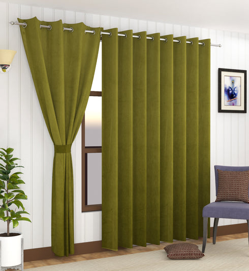 Hamilton Curtain by Florida - Curtains for Living Room Bedroom Balcony Made with Plain Holand Velvet and Solid Colors