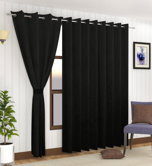 Hamilton Curtain by Florida - Curtains for Living Room Bedroom Balcony Made with Plain Holand Velvet and Solid Colors