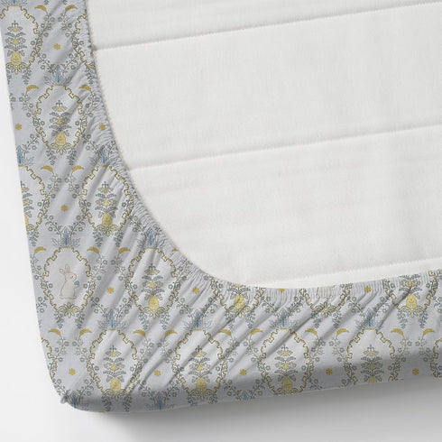 Vision Fitted Bedsheet with 2 King Size Pillow Cover for Double Bed