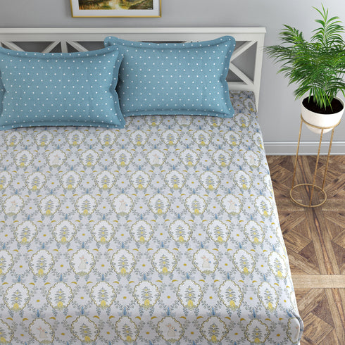 Vision King Size Bedsheet with Pillow Covers by Florida