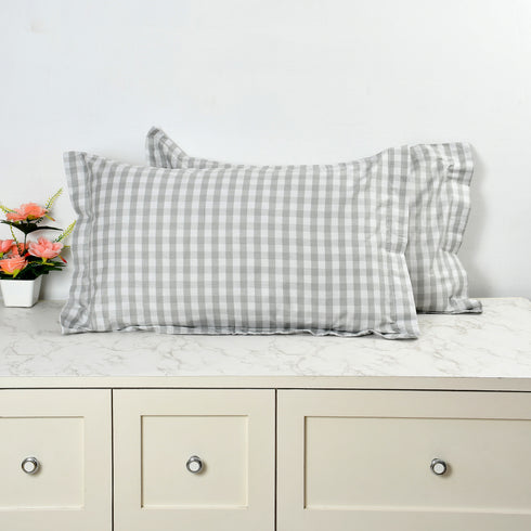 Vision Fitted Bedsheet with 2 King Size Pillow Cover for Double Bed