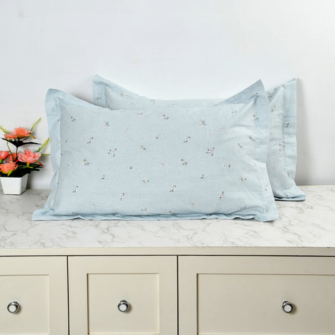 Vision Fitted Bedsheet with 2 King Size Pillow Cover for Double Bed