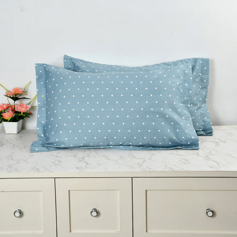 Vision Fitted Bedsheet with 2 King Size Pillow Cover for Double Bed