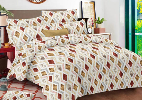 Eira 100% Cotton King Size Bed Sheet Set with Pillow Covers by Florida