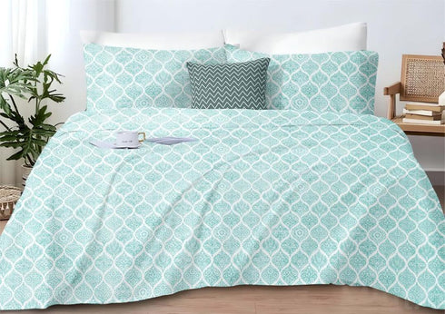 Eira 100% Cotton King Size Bed Sheet Set with Pillow Covers by Florida