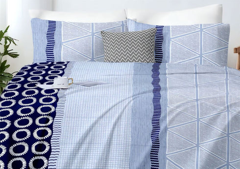 Eira 100% Cotton King Size Bed Sheet Set with Pillow Covers by Florida