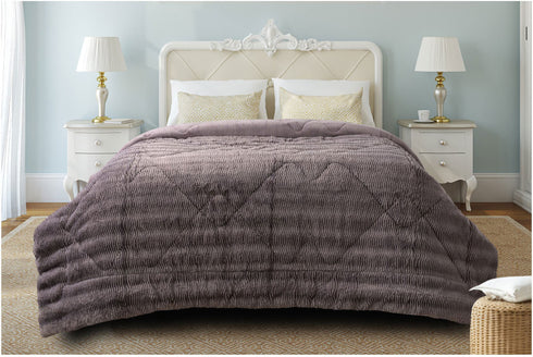 DulceVida Elite Ultra-Plush Faux Fur (Quilt/Rajai) Imported Comforter 400 GSM for Single & Double Bed for Heavy Winter