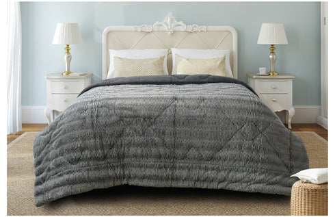 DulceVida Elite Ultra-Plush Faux Fur (Quilt/Rajai) Imported Comforter 400 GSM for Single & Double Bed for Heavy Winter