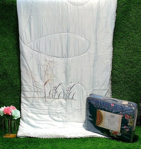 Florida Embroidered Comforter light blue