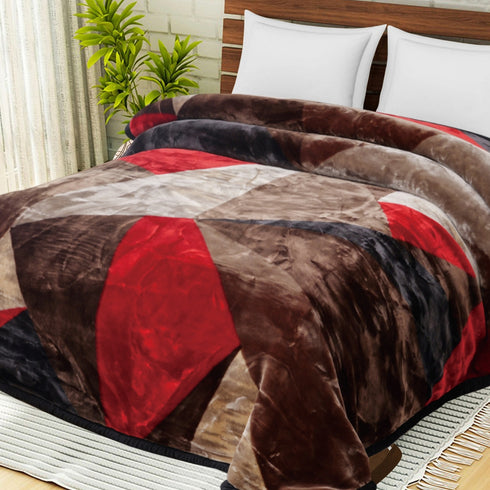 Euro Ultra Two Ply Mink Double Bed Blanket for Heavy Winter