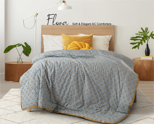 Flora Comforter with Solid Border for Single & Double Bed