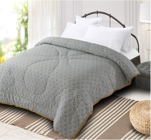Flora Comforter with Solid Border for Single & Double Bed