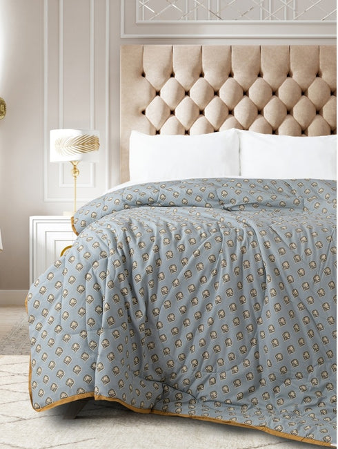 Flora Comforter with Solid Border for Single & Double Bed