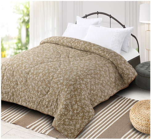 Flora Comforter with Solid Border for Single & Double Bed