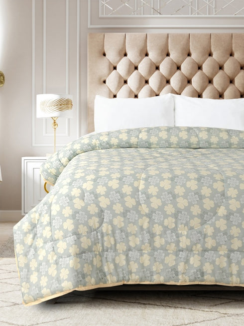 Flora Comforter with Solid Border for Single & Double Bed