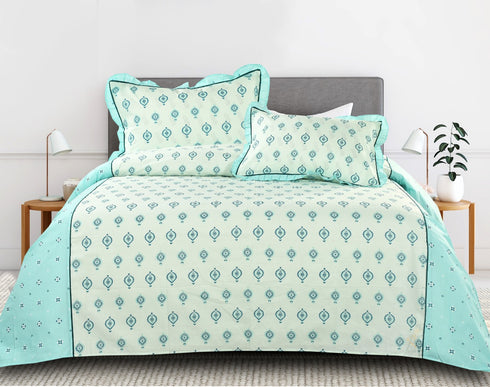 Florida Floral Comforter with King Size Bedsheet 4 Pcs Set