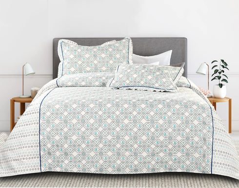 Florida Floral Comforter with King Size Bedsheet 4 Pcs Set