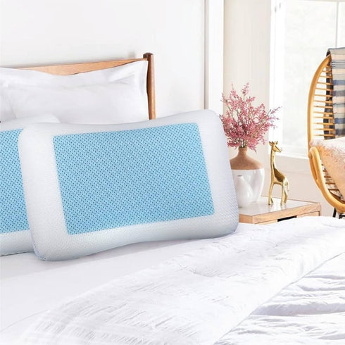 Florida Sleep Orthosleep Cool Gel Pillow – Cooling Memory Foam Pillow for Neck Support