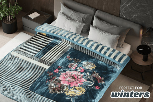 Glamorous by Florida Warm & Cozy Double Bed Mink Blanket for Heavy Winter