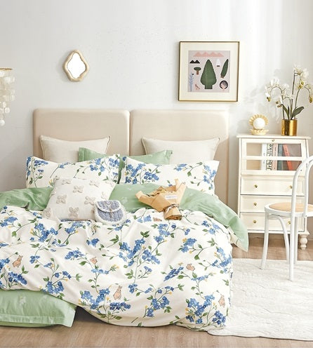 Heritage 100% Cotton King Size AC Comforter Set with Bed Sheet & Pillow Covers