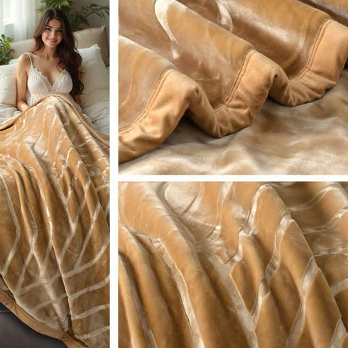 Italia Super Soft 2 Ply Single Bed Mink Blanket for Winter