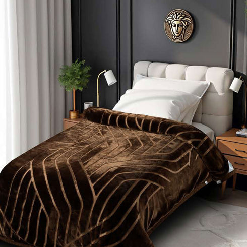 Italia Super Soft 2 Ply Double Bed Mink Blanket for Winter