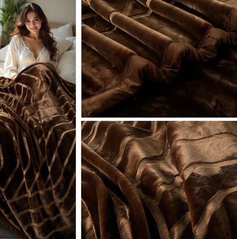 Italia Super Soft 2 Ply Single Bed Mink Blanket for Winter