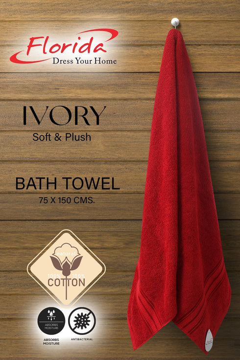 Ivory by Florida 100% Pure Cotton 400 GSM Bath Towel