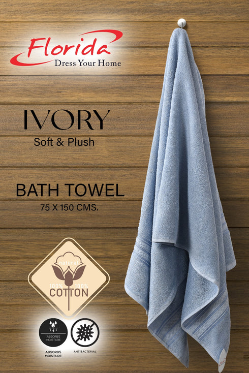 Ivory by Florida 100% Pure Cotton 400 GSM Bath Towel