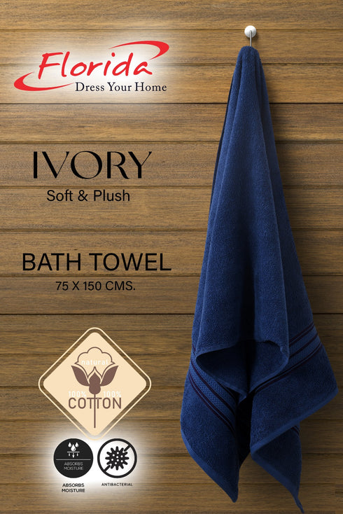 Ivory by Florida 100% Pure Cotton 400 GSM Bath Towel