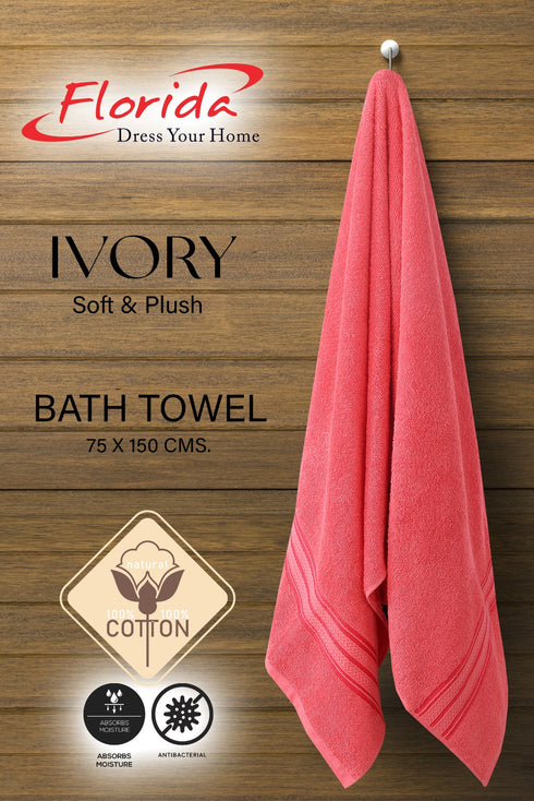 Ivory by Florida 100% Pure Cotton 400 GSM Bath Towel