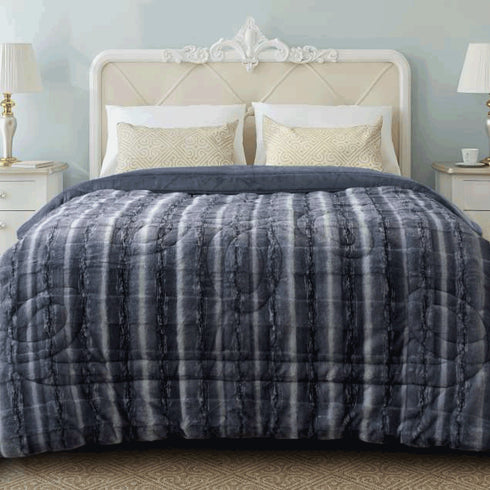 DulceVida Luxe Faux Fur (Quilt/Rajai) Comforter for Single & Double Bed for Heavy Winter