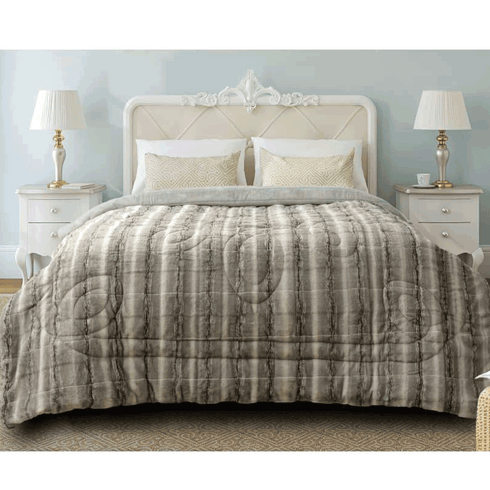 DulceVida Luxe Faux Fur (Quilt/Rajai) Comforter for Single & Double Bed for Heavy Winter