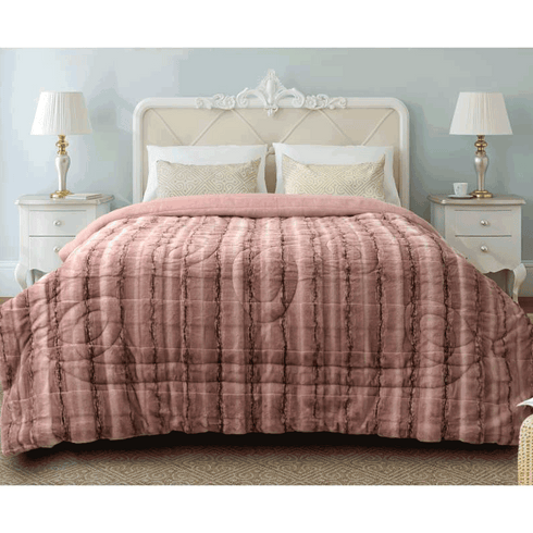 DulceVida Luxe Faux Fur (Quilt/Rajai) Comforter for Single & Double Bed for Heavy Winter