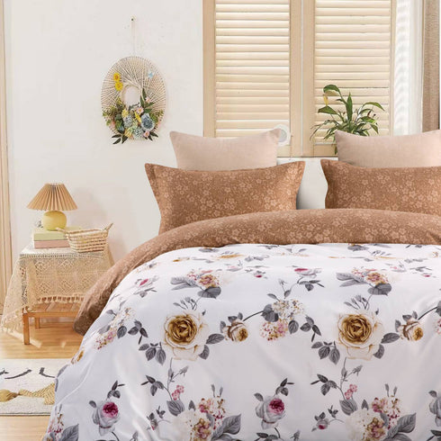 Mist Perfume King Size Bed Sheet Set by Florida with 2 Pillow Covers