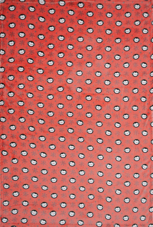 Florida All Season AC Baby Blanket Swaddler Wrapper Flannel Soft and Comfortable for 0-5 Years Baby Girls and Boys with Monkey Print - Coral